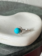 Load image into Gallery viewer, Sleeping Beauty Turquoise Sterling Silver Ring Size 7.25

