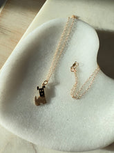 Load image into Gallery viewer, Black Enamel Articulating Terrier Dog 14k Gold Necklace
