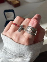 Load image into Gallery viewer, Vintage Hearts of Claddagh Sterling Silver Two-Tone Ring Size 7
