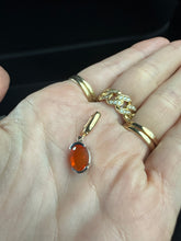 Load image into Gallery viewer, Fire Opal Two-Tone 14k Gold Pendant
