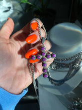 Load image into Gallery viewer, Purple Navajo Sterling Silver Cross Pendant

