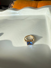 Load image into Gallery viewer, Blue Gold Vermeil Ring Size 7.25
