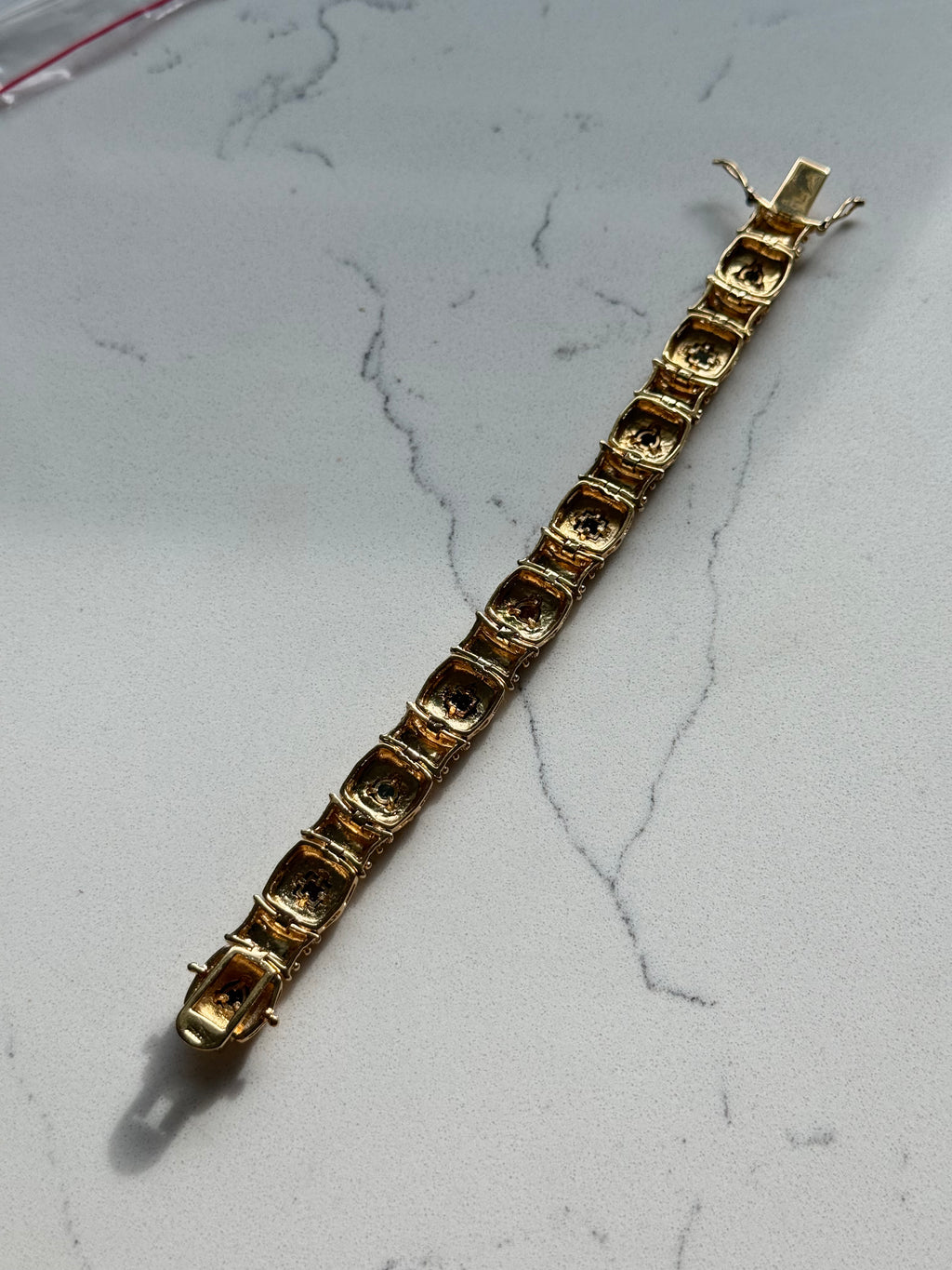 Chunky Gold Vermeil Multi-Gemstone Bracelet 7.25”