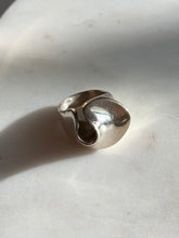Load image into Gallery viewer, Chunky Sculptural Modernist Solid Sterling Silver Ring Size 7.5
