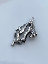 Load image into Gallery viewer, Hanging Panther Sterling Silver Chunky Vintage Pendant
