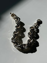 Load image into Gallery viewer, Chunky Italian Sterling Silver Rope Bracelet 7.75”
