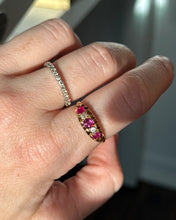 Load image into Gallery viewer, Antique 18k Yellow Gold Ruby &amp; Diamond Ring Size 9.25

