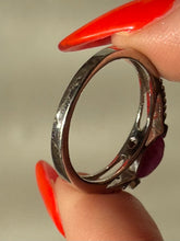 Load image into Gallery viewer, y2k Ruby Sterling Silver Ring Size 7.25
