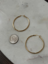 Load image into Gallery viewer, Gold Vermeil Sterling Hoop Earrings
