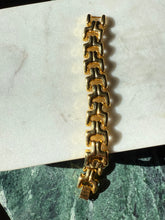 Load image into Gallery viewer, Chunky Gold Plated Costume Bracelet 7.5”
