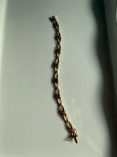Load image into Gallery viewer, Gold Vermeil Two-Tone Sterling Bracelet 7”
