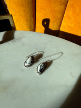 Load image into Gallery viewer, Howlite Sterling Silver Dangle Earrings

