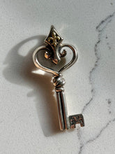 Load image into Gallery viewer, Ann King Sterling &amp; 18k Gold Key Pendant
