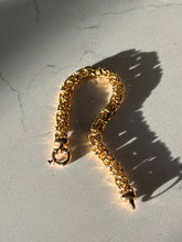 Load image into Gallery viewer, Italian Byzantine Gold Vermeil Sailor Clasp Bracelet 8”
