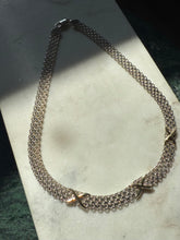 Load image into Gallery viewer, Milor Italy Two-Toned X Collar Sterling Silver Necklace 18”
