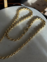 Load image into Gallery viewer, Italian Solid Gold Vermeil Rope Chain 20”
