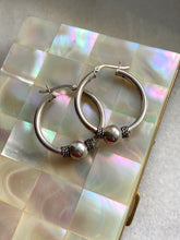 Load image into Gallery viewer, Vintage Sterling Silver Gypsy Hoops
