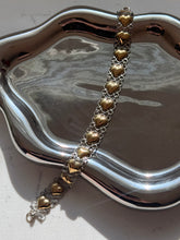 Load image into Gallery viewer, Two-Tone Sterling Silver Heart Bracelet 7.25”
