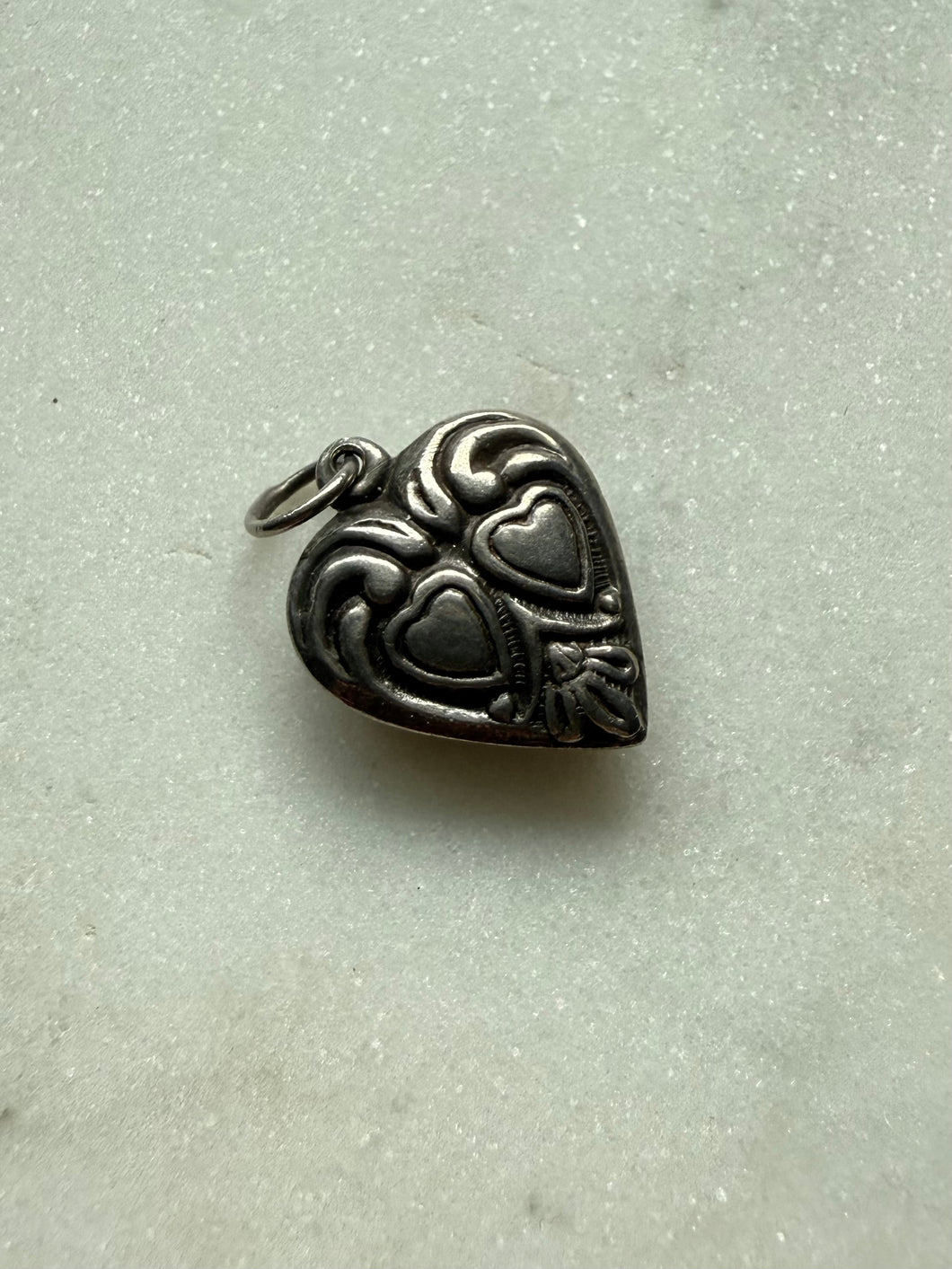 WWII Sweetheart Sterling Silver Heart Charm