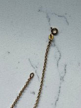 Load image into Gallery viewer, Art Deco Era Etched 14k Gold Turquoise Necklace
