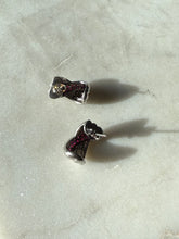 Load image into Gallery viewer, Ruby Sterling Silver Push Back Earrings
