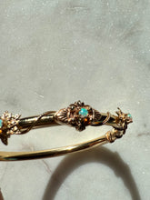 Load image into Gallery viewer, Opal 14k Gold Bangle Bracelet 6.25”
