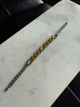 Load image into Gallery viewer, Two-Toned Sterling Silver Chunky Figaro Bracelet 7”
