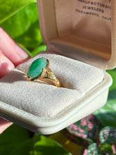 Load image into Gallery viewer, Vintage 20.9k Solid Gold Jade Ring Size 3.25
