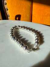 Load image into Gallery viewer, Ball Bead Sterling Silver Bracelet 7.75”
