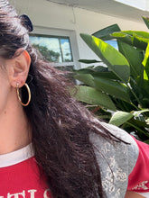 Load image into Gallery viewer, Vintage 14k Gold Tubular Hoop Earrings
