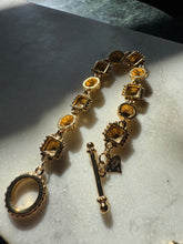Load image into Gallery viewer, Vintage Alana Stewart Gold Plated Toggle Clasp Bracelet 7.5”
