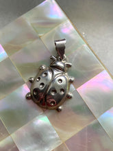 Load image into Gallery viewer, Vintage Ladybug Sterling Silver Pendant
