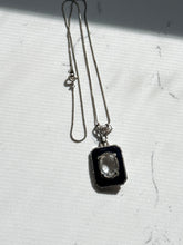 Load image into Gallery viewer, Antique Enamel Sterling Necklace 18”
