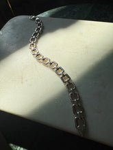 Load image into Gallery viewer, Italian Square Sterling Silver Bracelet 7.75”
