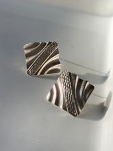 Load image into Gallery viewer, Vintage Sterling Silver Square Post Back Earrings

