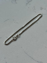 Load image into Gallery viewer, Dainty Micro Box Chain Sterling Bracelet 7.25”
