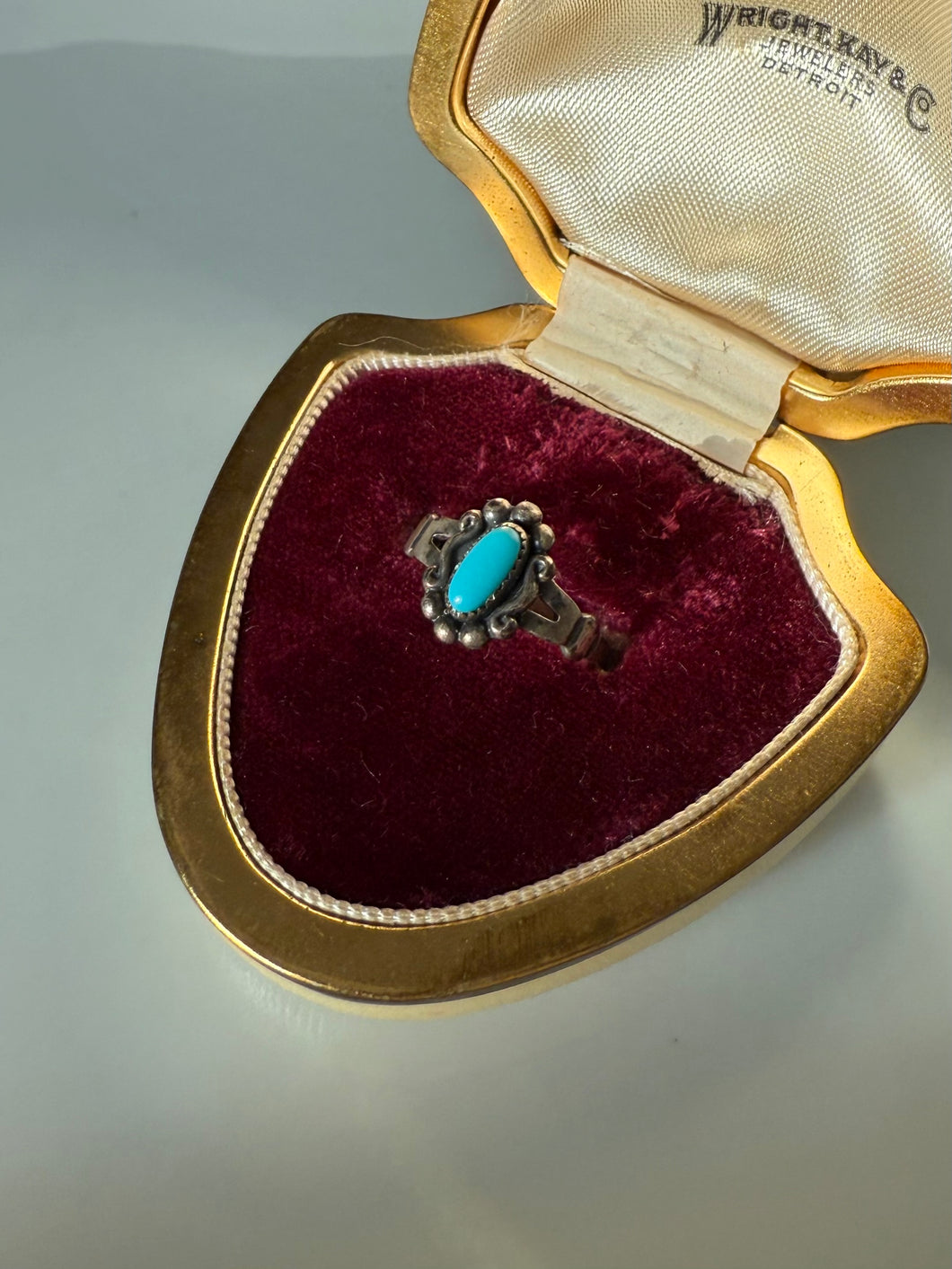 Turquoise Sterling Silver Ring Size 6.25