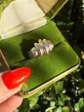 Load image into Gallery viewer, Solid Sterling Silver Ribbed Ring Size 9.25
