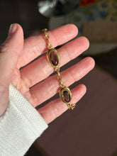 Load image into Gallery viewer, Smoky Quartz Gold Filled Bracelet 7.25”
