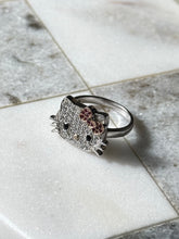 Load image into Gallery viewer, Hello Kitty Sanrio Sterling Silver CZ Ring Size 9
