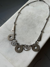 Load image into Gallery viewer, Vintage Modernist Spiral Sterling Silver Necklace 19”
