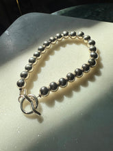 Load image into Gallery viewer, Ball Sterling Silver Toggle Clasp Bracelet
