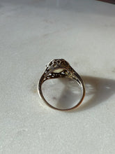 Load image into Gallery viewer, Yellow Glass Sterling Silver Ring Size 5.5
