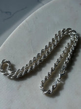 Load image into Gallery viewer, Vintage Italian Sterling Silver Rope Chain 18”
