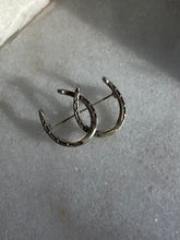 Load image into Gallery viewer, Double Horseshoe Sterling Silver Brooch

