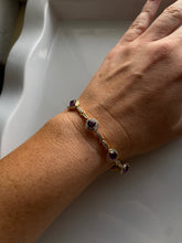 Load image into Gallery viewer, Amethyst Gold Vermeil .925 Bracelet
