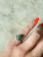 Load image into Gallery viewer, Turquoise Sterling Silver Ring Size 4.75
