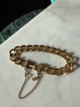 Load image into Gallery viewer, Monet Vintage Gold Plated Curb Link Bracelet 6.5”
