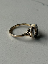 Load image into Gallery viewer, Diamond Chip Horseshoe 10k Gold Ring Size 5.5
