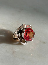 Load image into Gallery viewer, Vintage Synthetic Topaz Sterling Silver Ring Size 5.75
